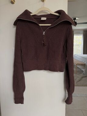 Varley cotton zip sweater